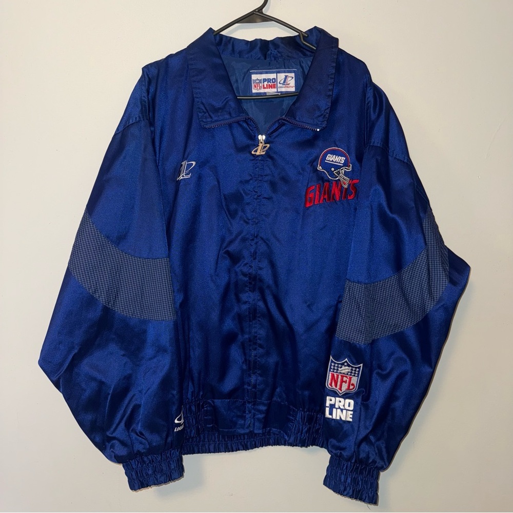 Vintage 90 Logo Athletic New York Giants Pro Line Windbreaker Jacket Size XL